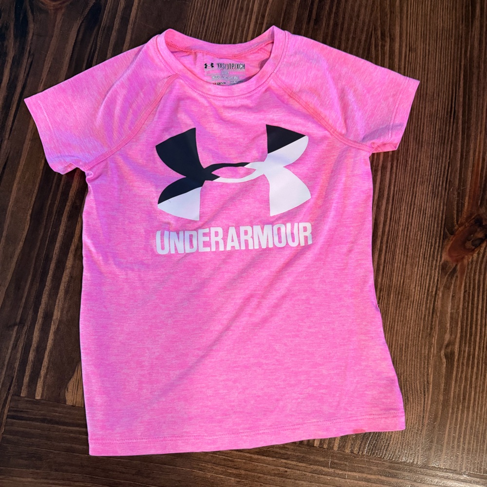 Under Armour Kids Bright Pink Tee